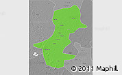 Political 3D Map of Daqina Shi, desaturated