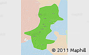 Political 3D Map of Daqina Shi, lighten