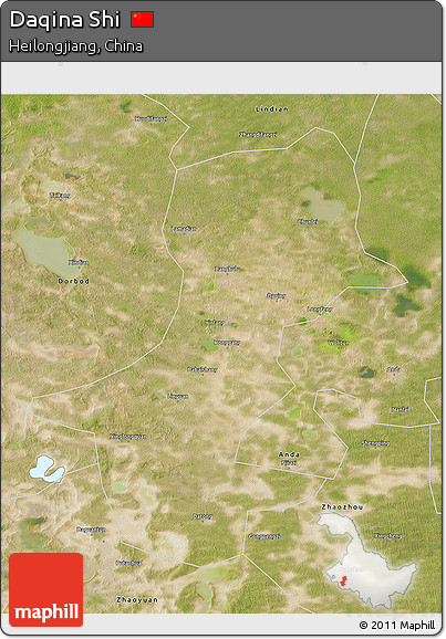 Satellite 3D Map of Daqina Shi
