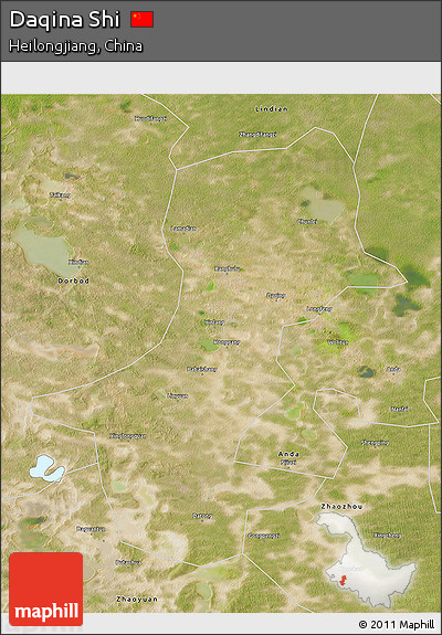 Satellite 3D Map of Daqina Shi
