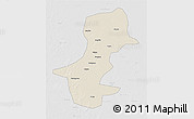 Shaded Relief 3D Map of Daqina Shi, lighten, desaturated