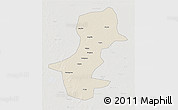 Shaded Relief 3D Map of Daqina Shi, lighten, semi-desaturated