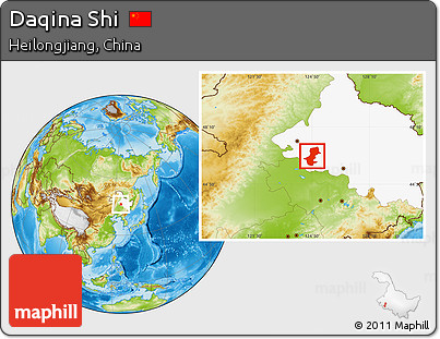 Physical Location Map of Daqina Shi, highlighted parent region