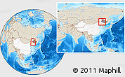 Shaded Relief Location Map of Daqina Shi, highlighted country, highlighted parent region, within the entire country