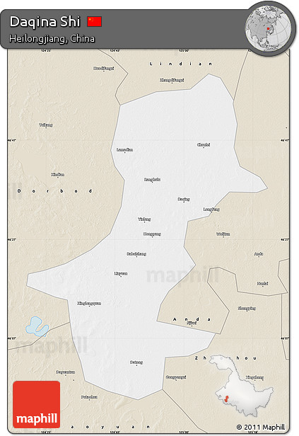 Classic Style Map of Daqina Shi