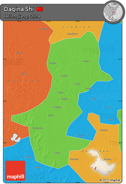 Political Map of Daqina Shi