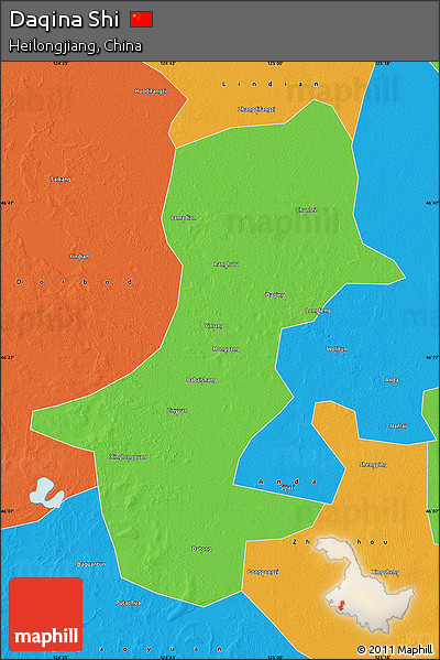Political Map of Daqina Shi