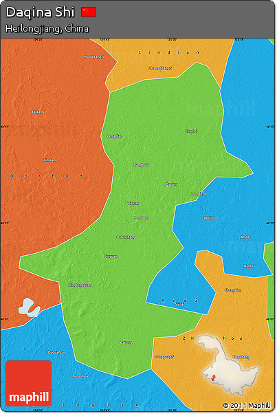 Political Map of Daqina Shi