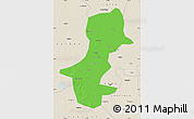 Political Map of Daqina Shi, shaded relief outside