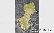 Satellite Map of Daqina Shi, darken, desaturated