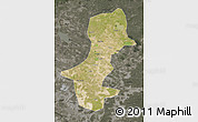 Satellite Map of Daqina Shi, darken, semi-desaturated
