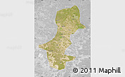 Satellite Map of Daqina Shi, lighten, desaturated