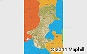 Satellite Map of Daqina Shi, political outside