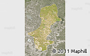 Satellite Map of Daqina Shi, semi-desaturated