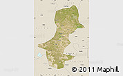 Satellite Map of Daqina Shi, shaded relief outside