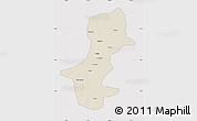 Shaded Relief Map of Daqina Shi, cropped outside