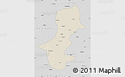 Shaded Relief Map of Daqina Shi, desaturated