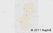 Shaded Relief Map of Daqina Shi, lighten, desaturated