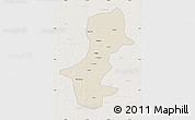 Shaded Relief Map of Daqina Shi, lighten
