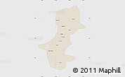 Shaded Relief Map of Daqina Shi, single color outside
