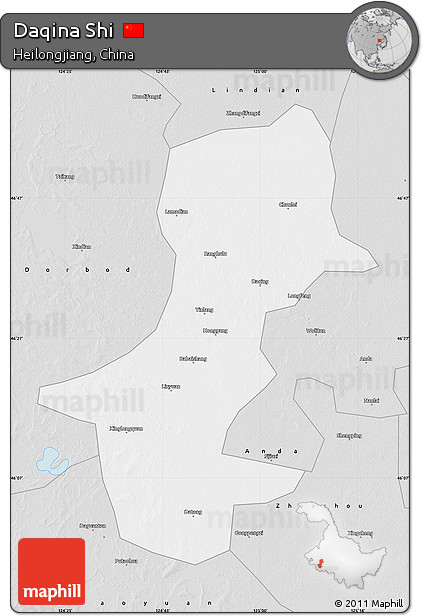 Silver Style Map of Daqina Shi
