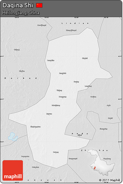 Silver Style Map of Daqina Shi