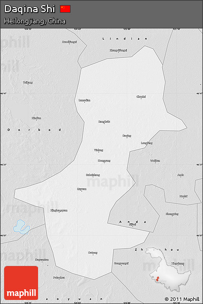 Silver Style Map of Daqina Shi