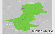 Political Panoramic Map of Daqina Shi, lighten, desaturated
