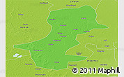 Political Panoramic Map of Daqina Shi, physical outside