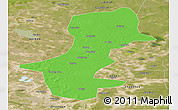 Political Panoramic Map of Daqina Shi, satellite outside