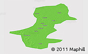 Political Panoramic Map of Daqina Shi, single color outside