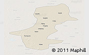 Shaded Relief Panoramic Map of Daqina Shi, lighten