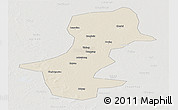 Shaded Relief Panoramic Map of Daqina Shi, lighten, semi-desaturated