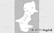 Gray Simple Map of Daqina Shi, single color outside
