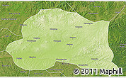 Physical 3D Map of Dedu, satellite outside