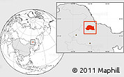 Blank Location Map of Dedu, highlighted country