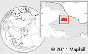 Blank Location Map of Dedu, highlighted parent region