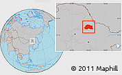 Gray Location Map of Dedu