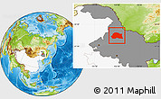 Physical Location Map of Dedu, highlighted country, highlighted parent region