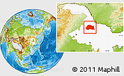 Physical Location Map of Dedu, highlighted parent region