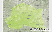 Physical Map of Dedu, semi-desaturated