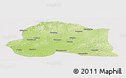 Physical Panoramic Map of Dedu, cropped outside
