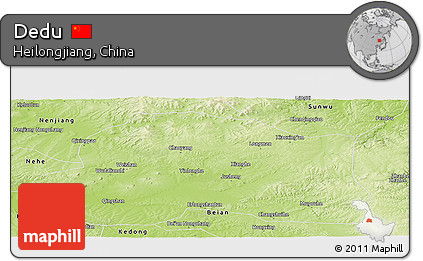 Physical Panoramic Map of Dedu
