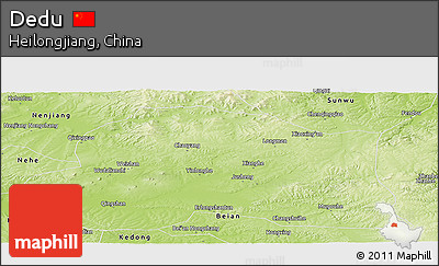 Physical Panoramic Map of Dedu