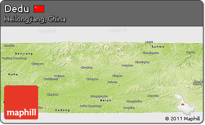 Physical Panoramic Map of Dedu