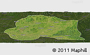 Satellite Panoramic Map of Dedu, darken