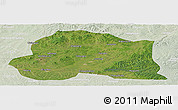 Satellite Panoramic Map of Dedu, lighten