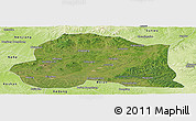 Satellite Panoramic Map of Dedu, physical outside