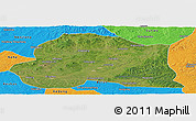 Satellite Panoramic Map of Dedu, political outside