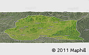 Satellite Panoramic Map of Dedu, semi-desaturated